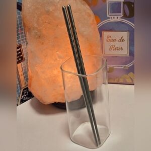 Stainless Steel Reusable Chopsticks Set ~ Twisted Grip